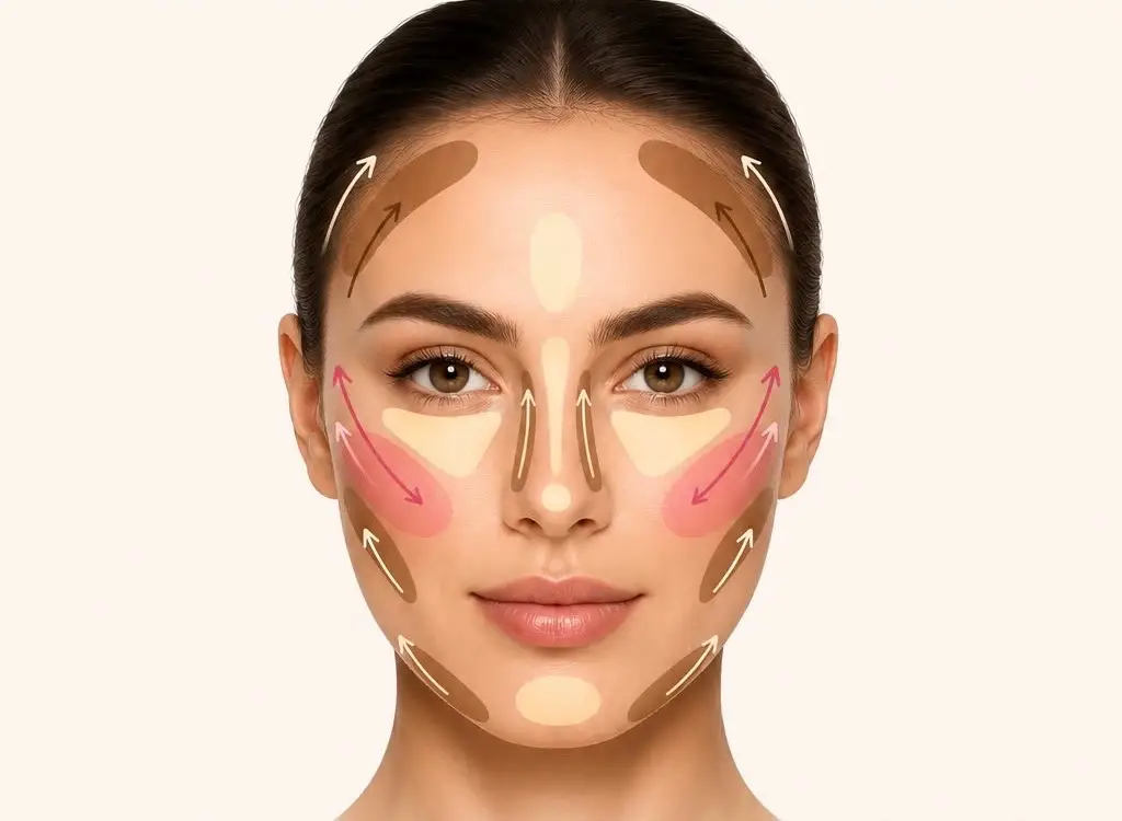 صورت بیضی کانتور صورت بیضی